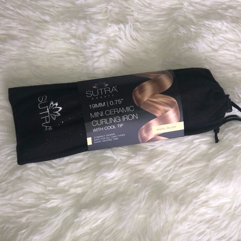 New Pastel Yellow Sutra Mini Ceramic Curling Iron